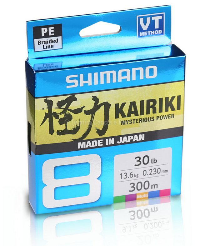 Offerta shimano kairiki 8 vt 300mt. multi color  monofilaments and braided  lines braided - Tognini fishing