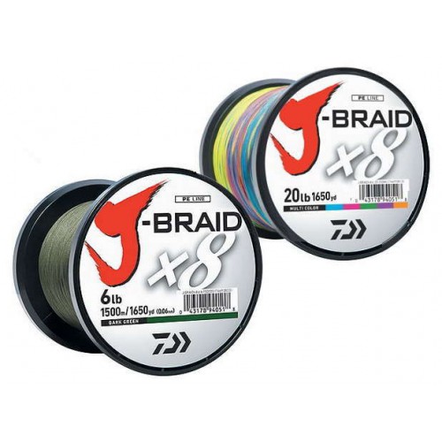 DAIWA J-BRAID X8 MULTICOLOR 1500M.