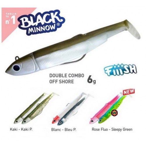 FIIISH BLACK MINNOW 70 DOUBLE COMBO OFF SHORE 6G.