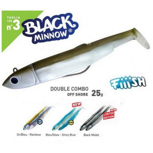 FIIISH BLACK MINNOW 120 DOUBLE COMBO OFF SHORE 25G.