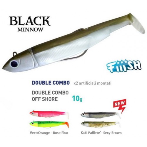 FIIISH BLACK MINNOW 90 DOUBLE COMBO OFF SHORE 10G.