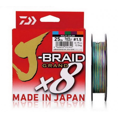 DAIWA J-BRAID GRAND X8 MULTICOLOR 300M.