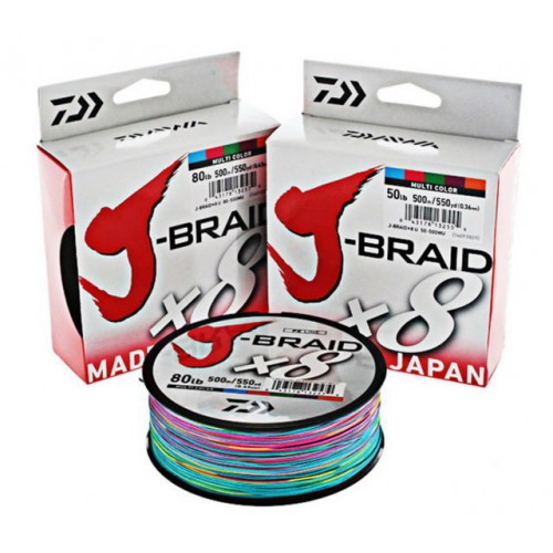 DAIWA J-BRAID X8 MULTICOLOR 500M.