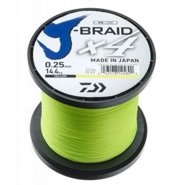 DAIWA J-BRAID X4 YELLOW 1350M 