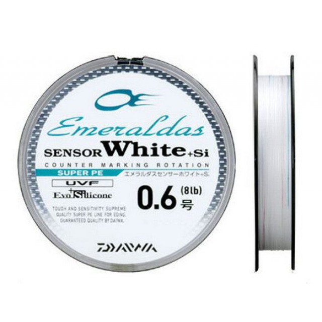 DAIWA EMERALDAS SENSOR WHITE + SI 100M. 