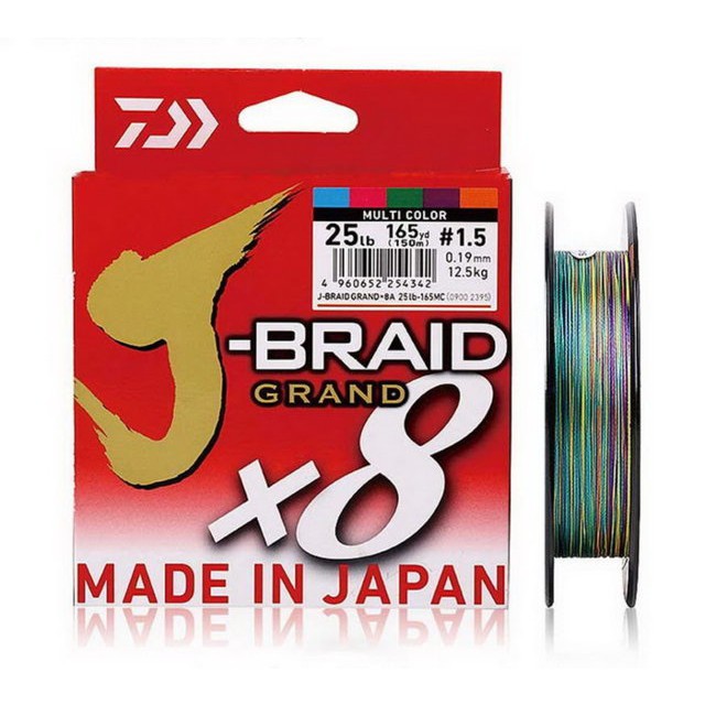 DAIWA J-BRAID GRAND X8 MULTICOLOR 300M. 