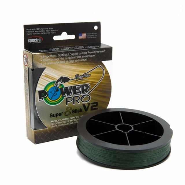 POWER PRO SUPER 8 SLICK V2 MOSS GREEN 135M. 