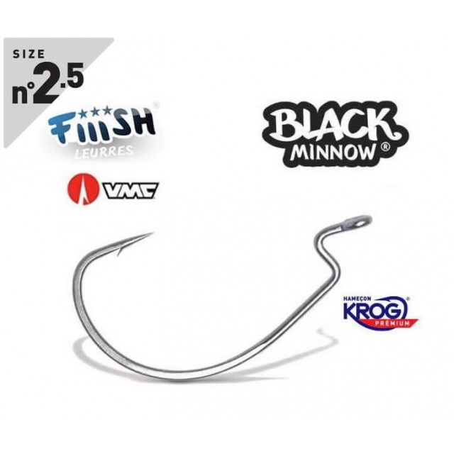 FIIISH BLACK MINNOW KROG PREMIUM HOOKS 2.5 