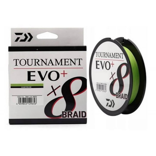 DAIWA TOURNAMENT X8 BRAID EVO + CHARTREUSE 270M. 