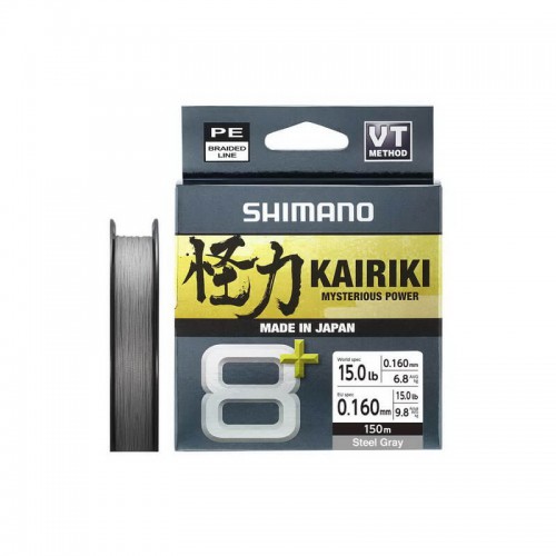 SHIMANO KAIRIKI 8+ 150mt. STEEL GRAY