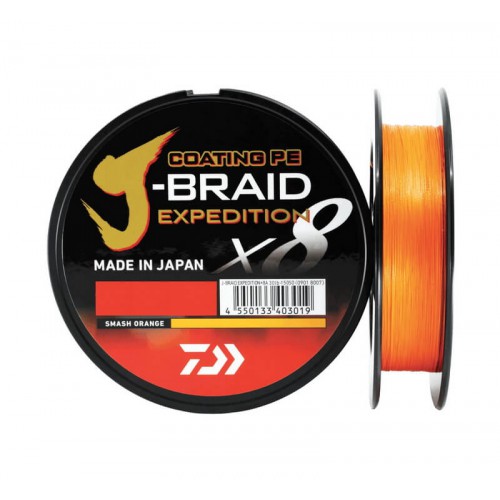 DAIWA J BRAID EXPEDITION X8 150M. SMASH ORANGE 0.060mm.