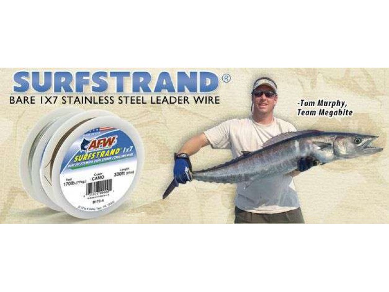american fishing wire surfstrand 1x7  steel wire liders line - Tognini  fishing