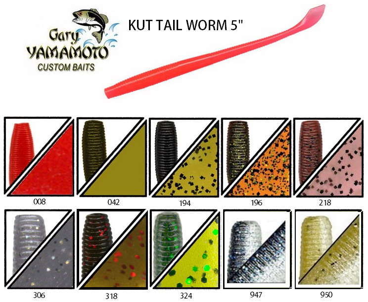 GARY YAMAMOTO KUT TAIL WORM 5''