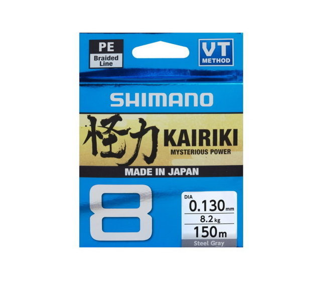 SHIMANO KAIRIKI 8 VT 150MT. STEEL GREY