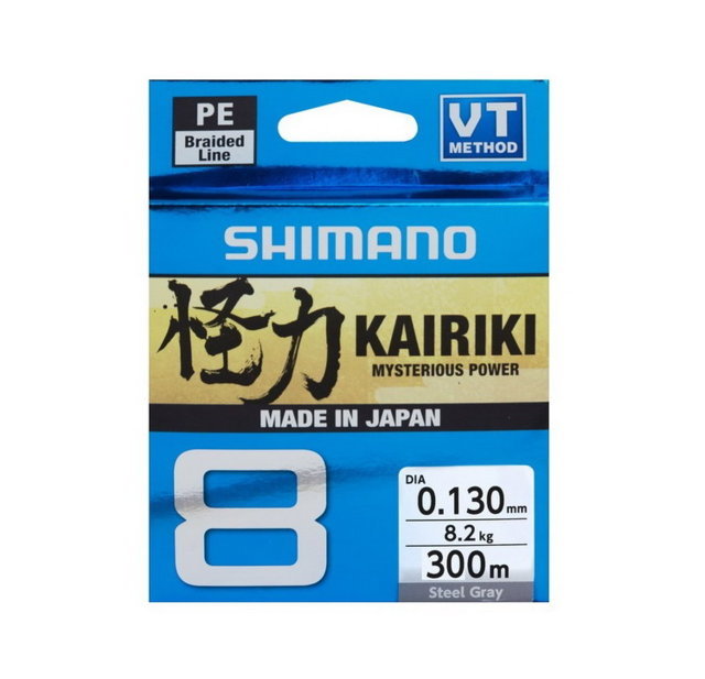 SHIMANO KAIRIKI 8 VT 300MT. STEEL GREY