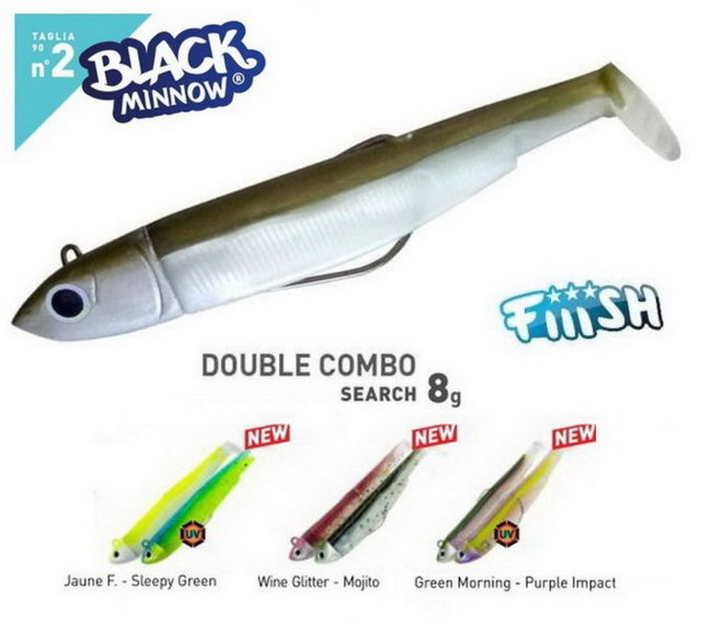 FIIISH BLACK MINNOW 90 DOUBLE COMBO SEARCH 8G.