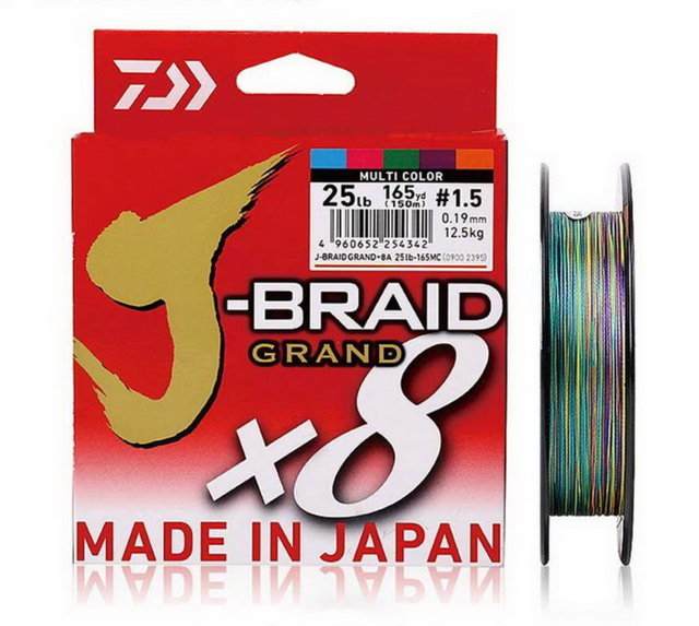 DAIWA J-BRAID GRAND X8 MULTICOLOR 300M.