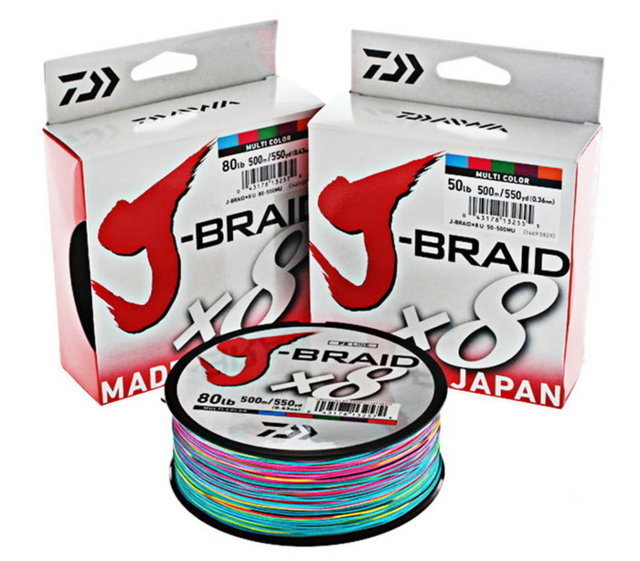 DAIWA J-BRAID X8 MULTICOLOR 500M.