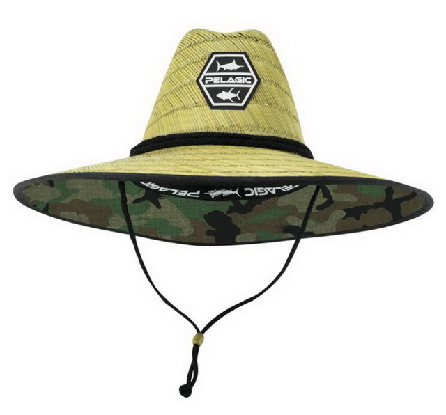 PELAGIC BAJA STRAW HAT FISH CAMO GREEN